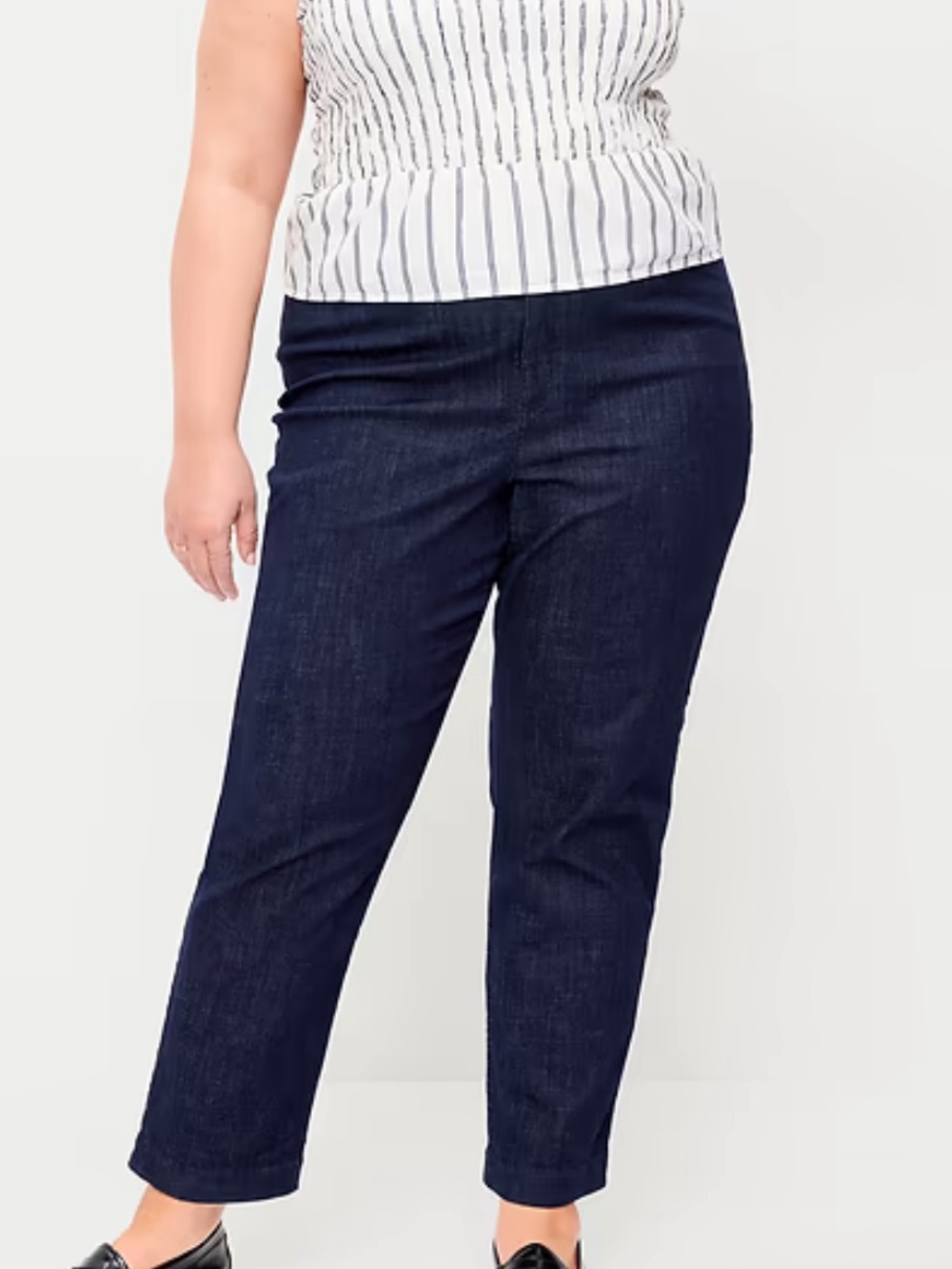 Old Navy High-Rise Pixie Straight Ankle Jeans Dark Wash Denim Sz 20